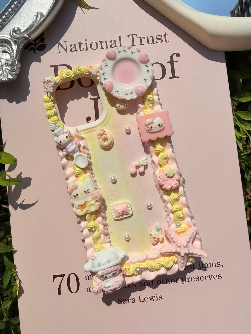 Handmade Cream Glue Phone Cases | All Device Models Available