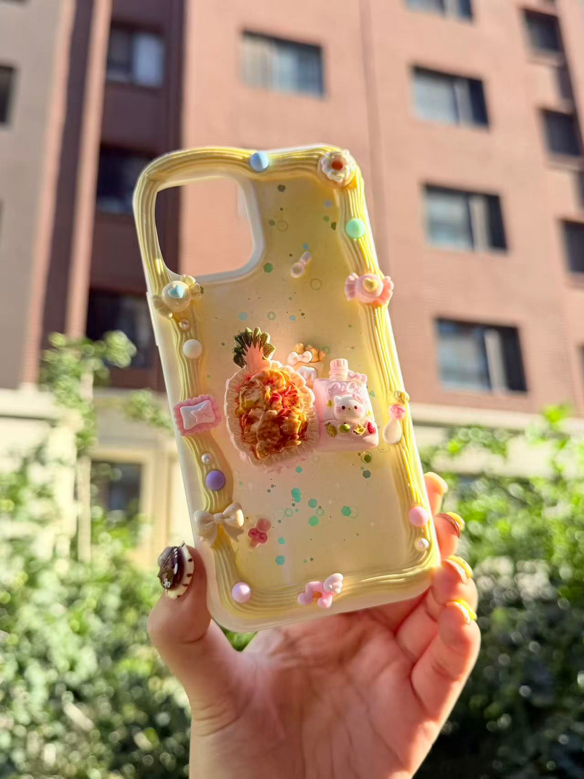 Handmade Cream Glue Phone Cases | All Device Models Available