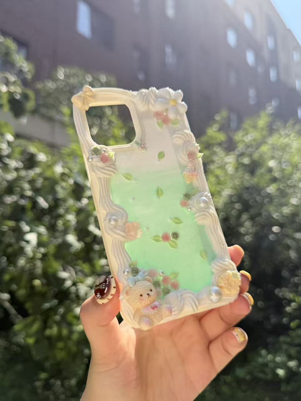 Handmade Cream Glue Phone Cases | All Device Models Available