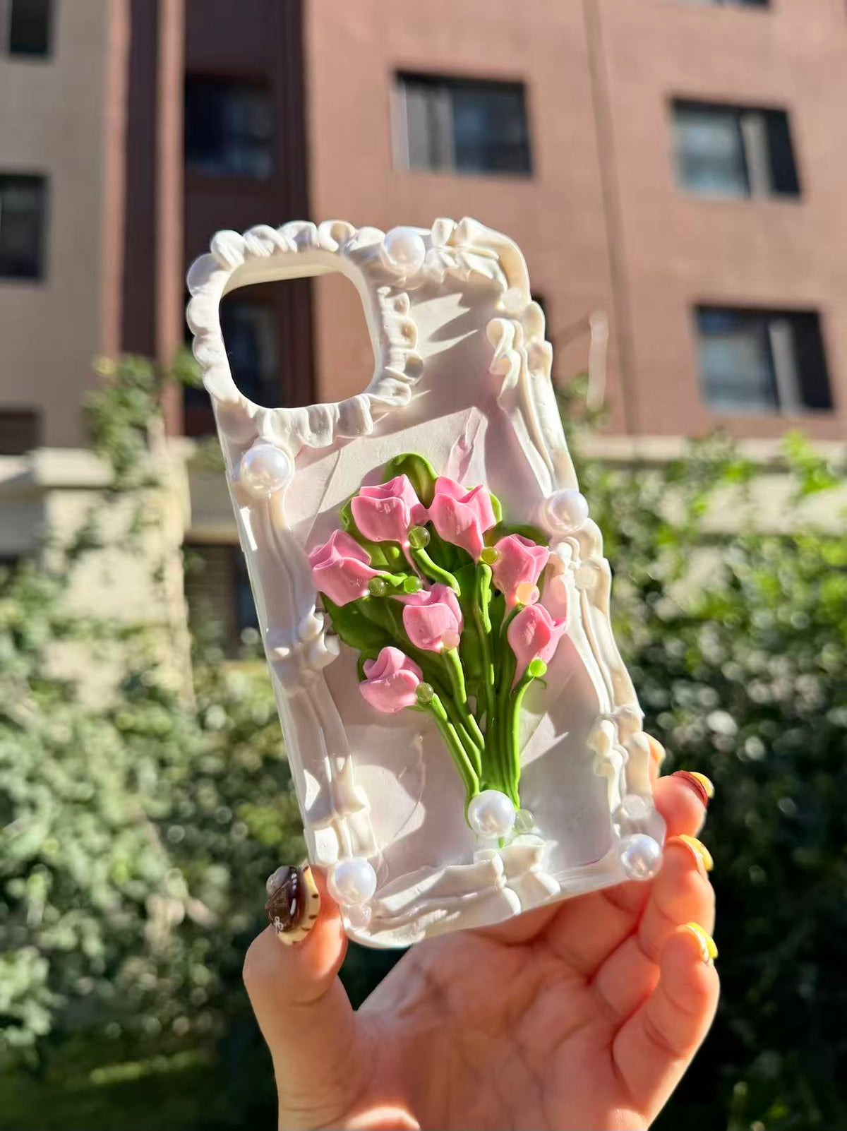 Handmade Cream Glue Phone Cases | All Device Models Available