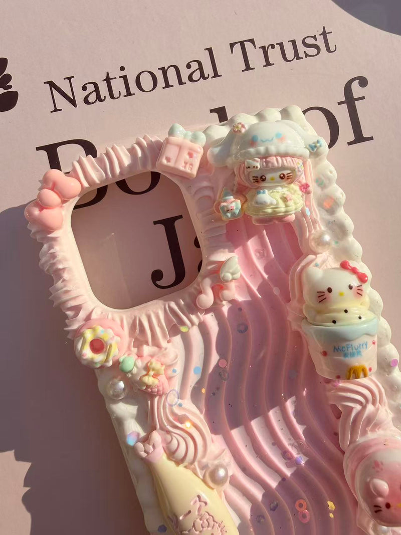 Handmade Cream Glue Phone Cases | All Device Models Available